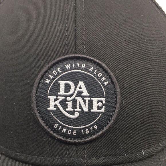 DaKine Aloha circle crest trucker hat SnapBack black cotton baseball cap - Picture 2 of 14